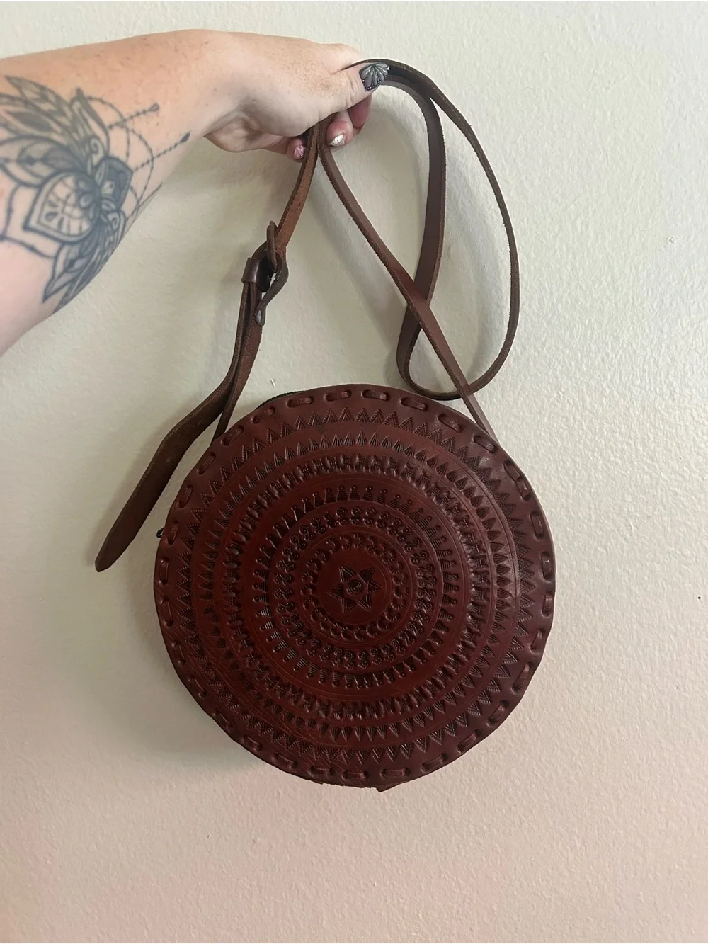 Handcrafted Mexican Leather Crossbody Bag 🤎 - Never Used